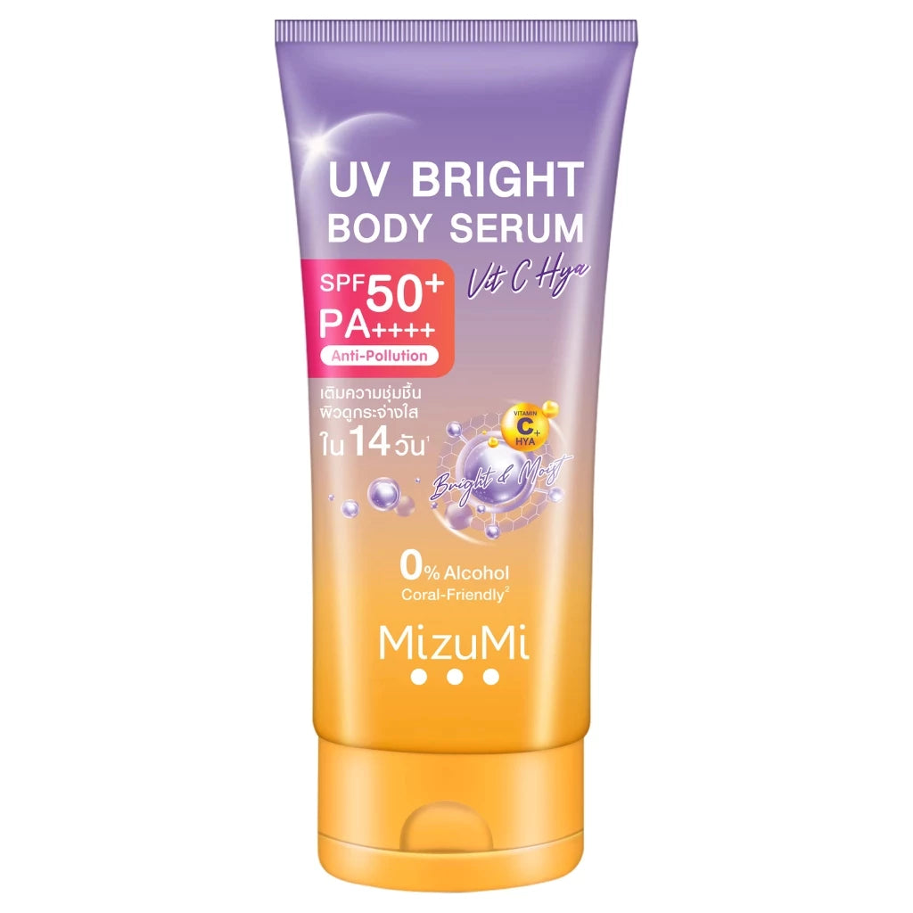MIZUMI UV Bright Body Serum Vit C Hya เซรั่มกันแดดทาผิวกาย สูตรวิตซีไฮยา 180ml.