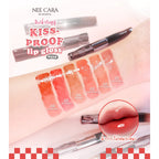 ⛔️ (Pre-order) NEE CARA N418 Kiss-Proof Lip Gloss เนื้อบางเบา ชุ่มชื้น ไม่หนักปาก ลิปโกลว์วาว 2in1 6g.