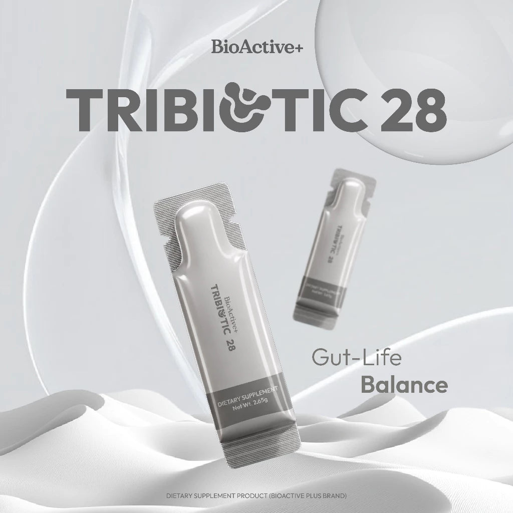 BioActive+ TriBiotic 28 ไตรไบโอติก จุลินทรีย์รวม 28 ชนิด ผลิตภัณฑ์เสริมอาหารดูแลลำไส้ครบวงจร 15 ซอง 💖 coming soon