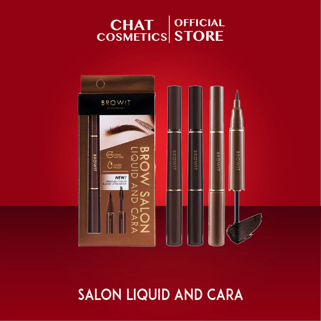 ⛔️ (Pre-order) CHAT COSMETICS Browit Brow Salon Liquid and Cara ปากกาเมจิกเขียนคิ้วและมาสคาร่าคิ้ว 2in1 กันน้ำ ติดทนนาน