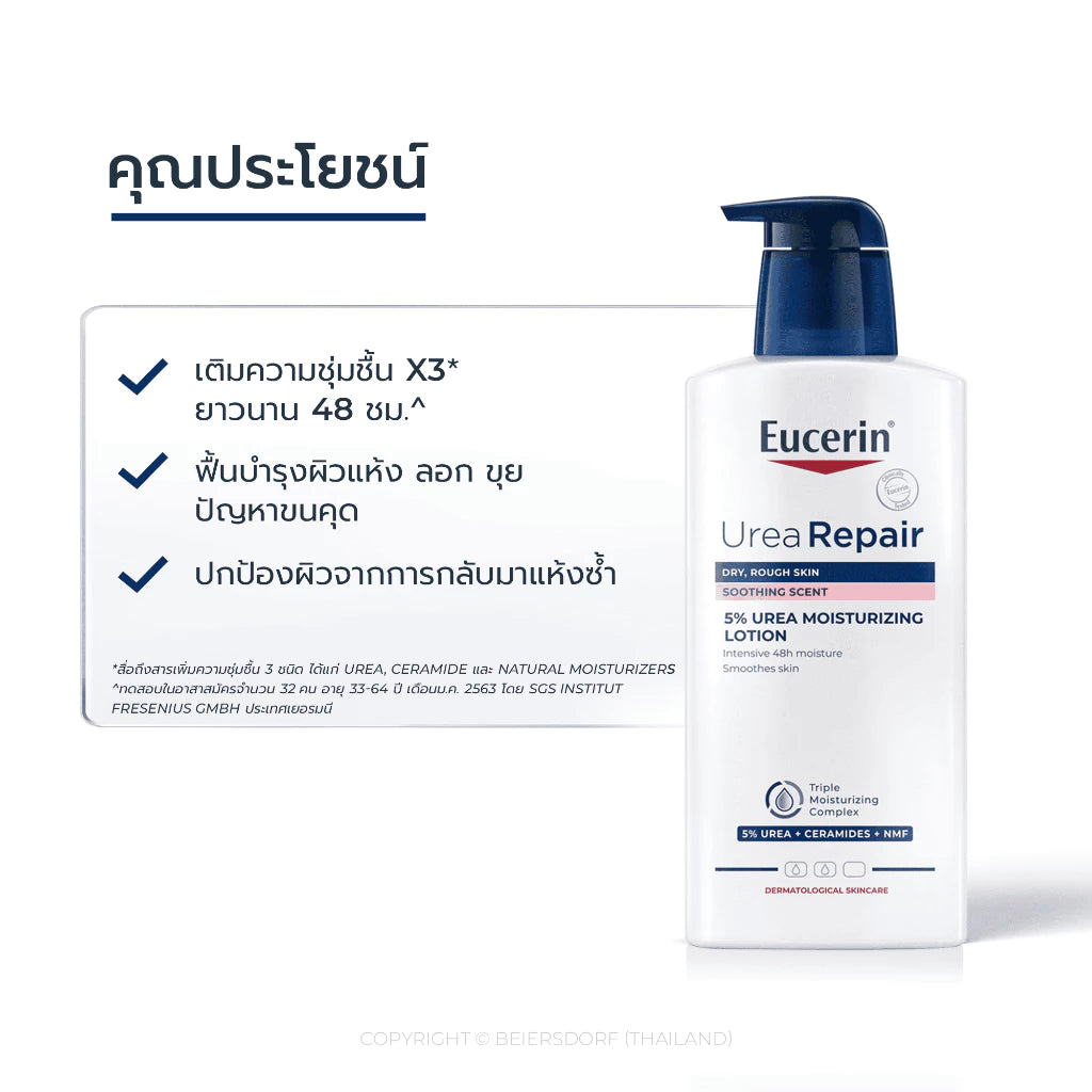 ⛔️ (Pre-order) Eucerin UreaRepair PLUS 5% Urea Lotion 48H โลชั่นบำรุงผิวสำหรับผิวแห้งมาก 400ml