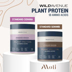 WILD AVENUE Standard SENHMB Plant Protein 18 Amino Acids Cacao โปรตีนพืชครบ 18 กรดอะมิโน รสคาเคา เหมาะสร้างกล้ามเนื้อและฟื้นฟูร่างกาย 450g