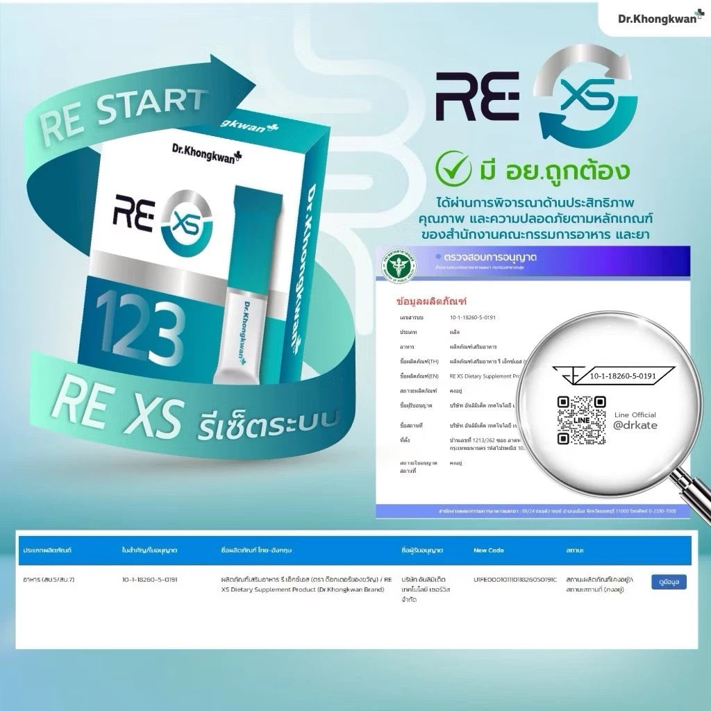 RExs หมอของขวัญ ดีท็อกซ์ไฟเบอร์ สูตรเข้มข้น 3 Day Program 1 กล่อง