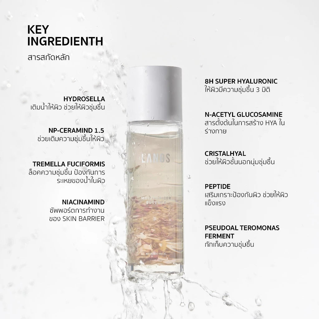 Lanos Moisturizer + Brightness Essence ผิวฉ่ำเงา กระจ่างใสแข็งแรง 120ml.