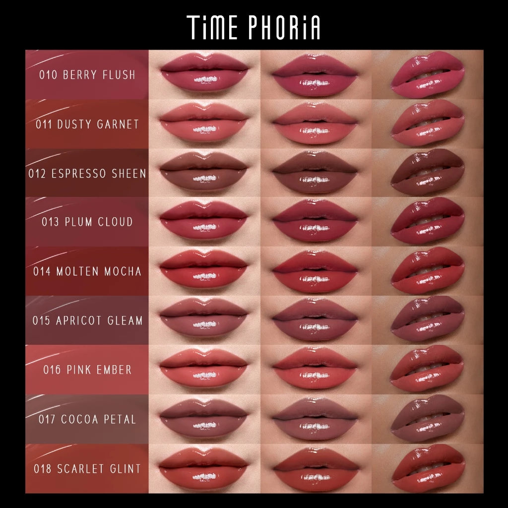 ⛔️ (Pre-order) TIME PHORIA Spectra Ultra Stay-Shine Transfer Proof Lip Vinyl ลิปไวนิลบางเบา สีชัด ติดทน