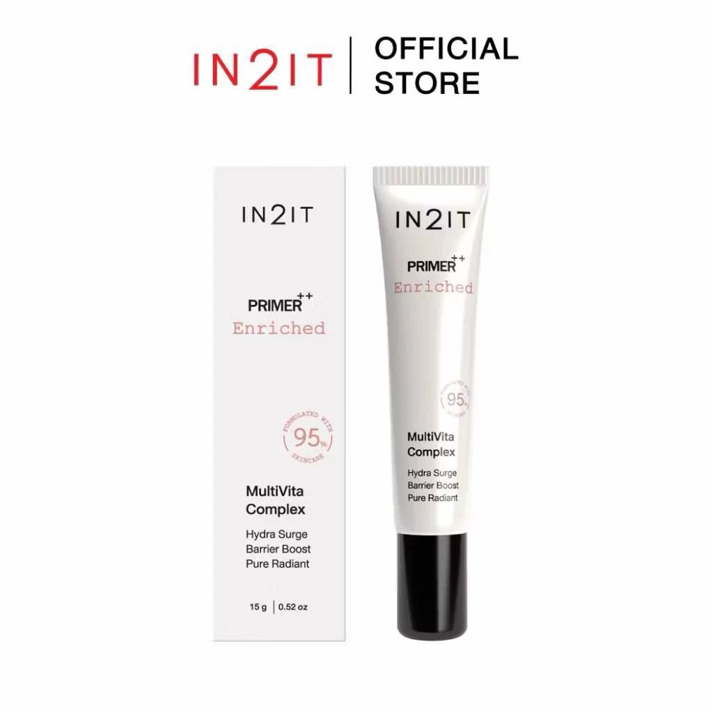 IN2IT Primer++ Enriched อินทูอิท ไพรเมอร์วิตามินผิว เบลอรูขุมขน ผิวดูฟุ้ง ไม่ตกร่อง ไม่เป็นคราบ 15g.