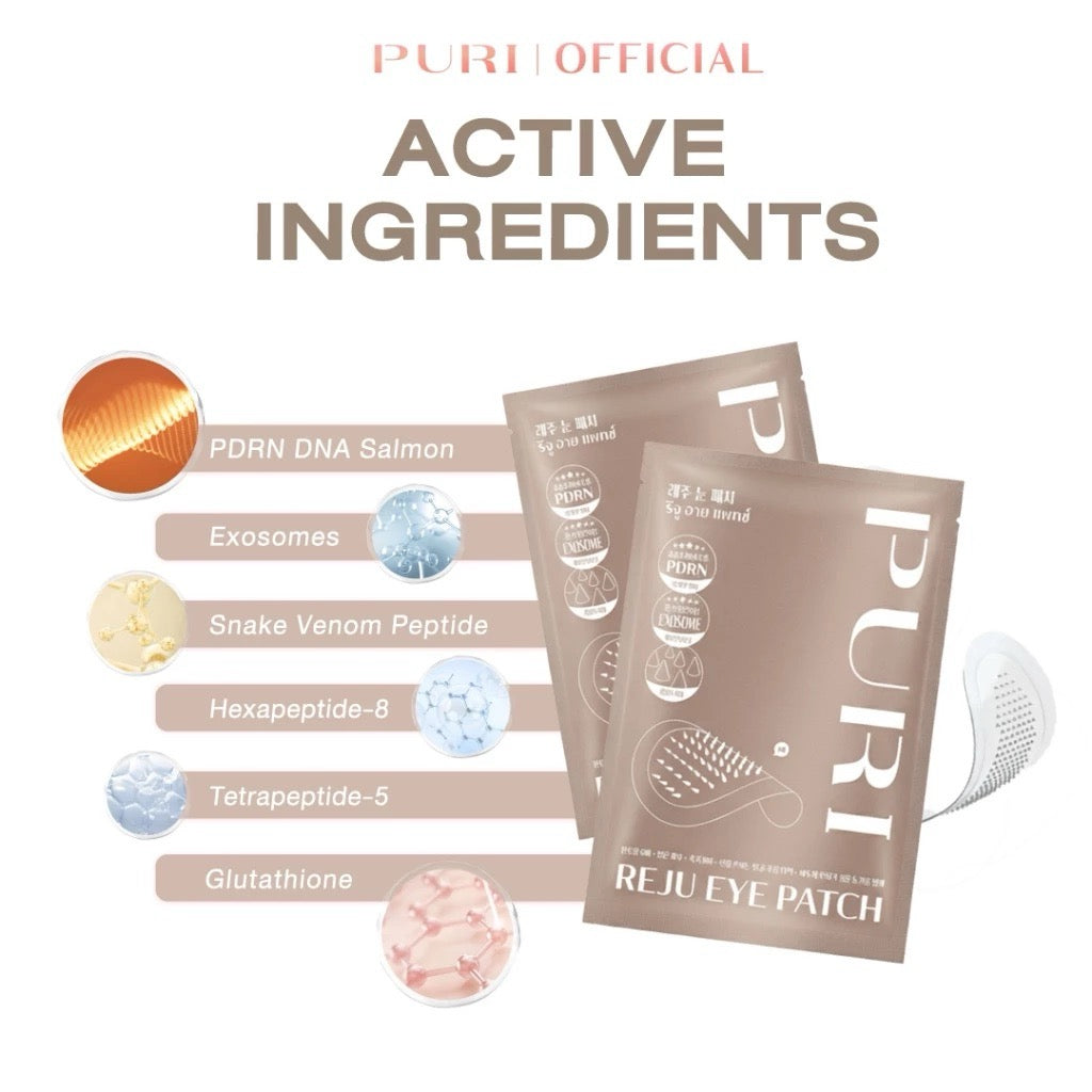 PURI Reju Eye Patches มาส์กไมโครนีดเดิล ลดตายับ คืนความไบร์ทให้ใต้ตา (1แผ่น)