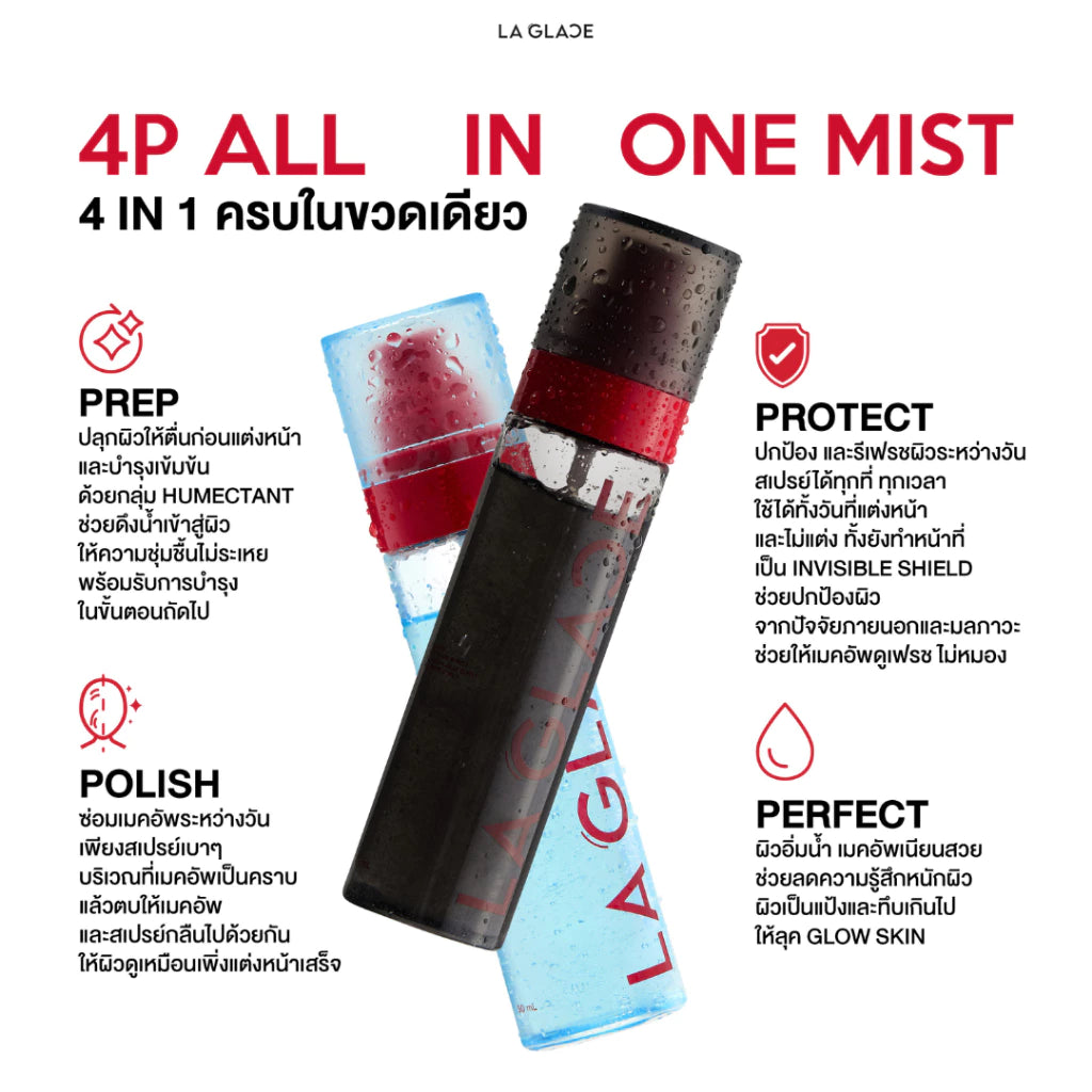 Laglace First Serum In Mist Jelly Burst เจลลี่เซรั่มสเปรย์ 4IN1 ซ่อมเมคอัพ บูสต์ความชุ่มชื้น รีเฟรชผิวตลอดวัน 90 ml (มี2สูตรให้เลือก)