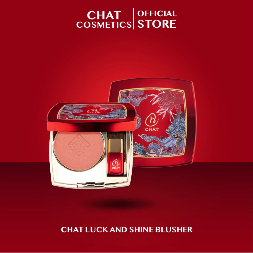 ⛔️ (Pre-order) CHAT COSMETICS The Endless Luck and Shine Blusher บลัชออนสูตรแมตต์ผสมชิมเมอร์ พิกเมนต์แน่น ติดทนนาน 3g.