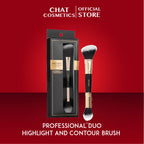 ⛔️ (Pre-order) CHAT COSMETICS Browit Professional Duo Brush แปรงไฮไลท์และคอนทัวร์ 2in1 ขนนุ่ม ด้ามจับถนัดมือ