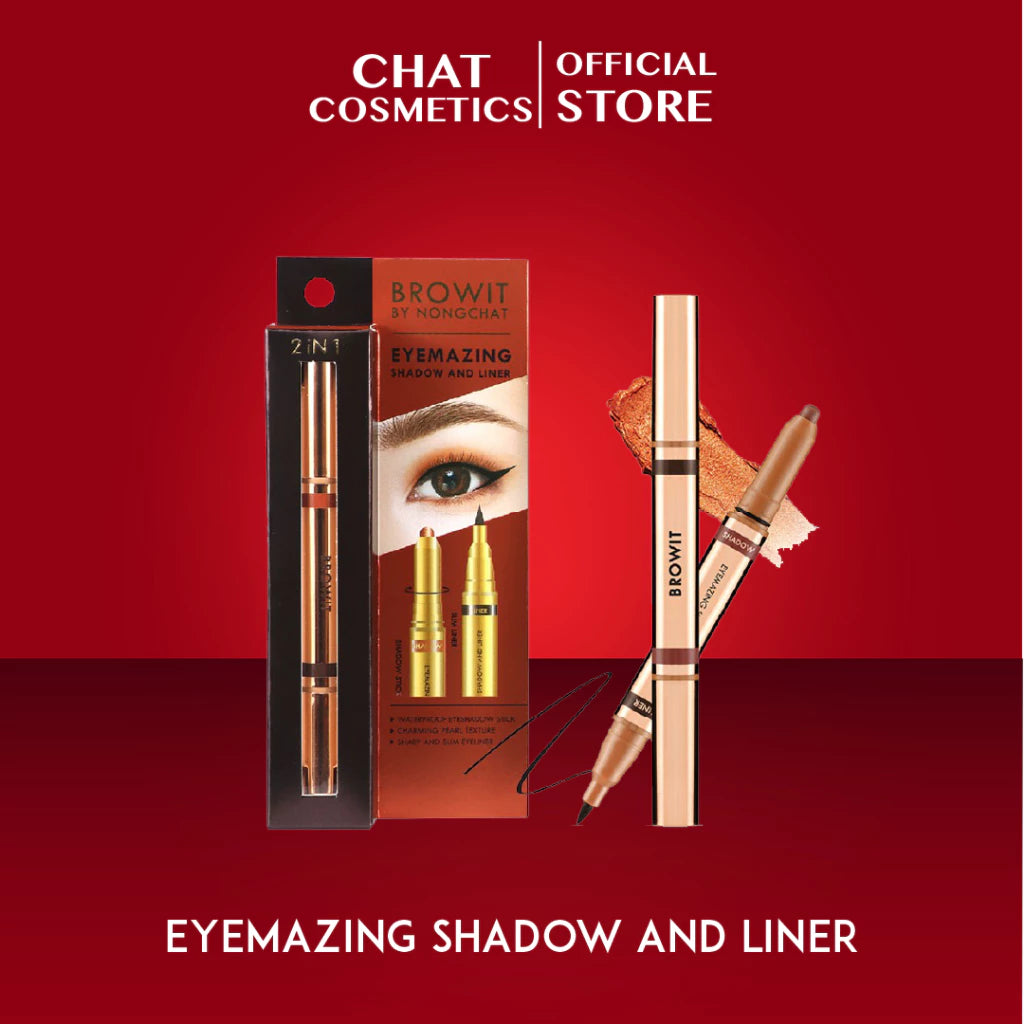 ⛔️ (Pre-order) CHAT COSMETICS Browit By Nongchat Eyemazing Shadow and Liner อายแชโดว์แบบแท่ง 2in1 กันน้ำ กันเหงื่อ 0.60g.