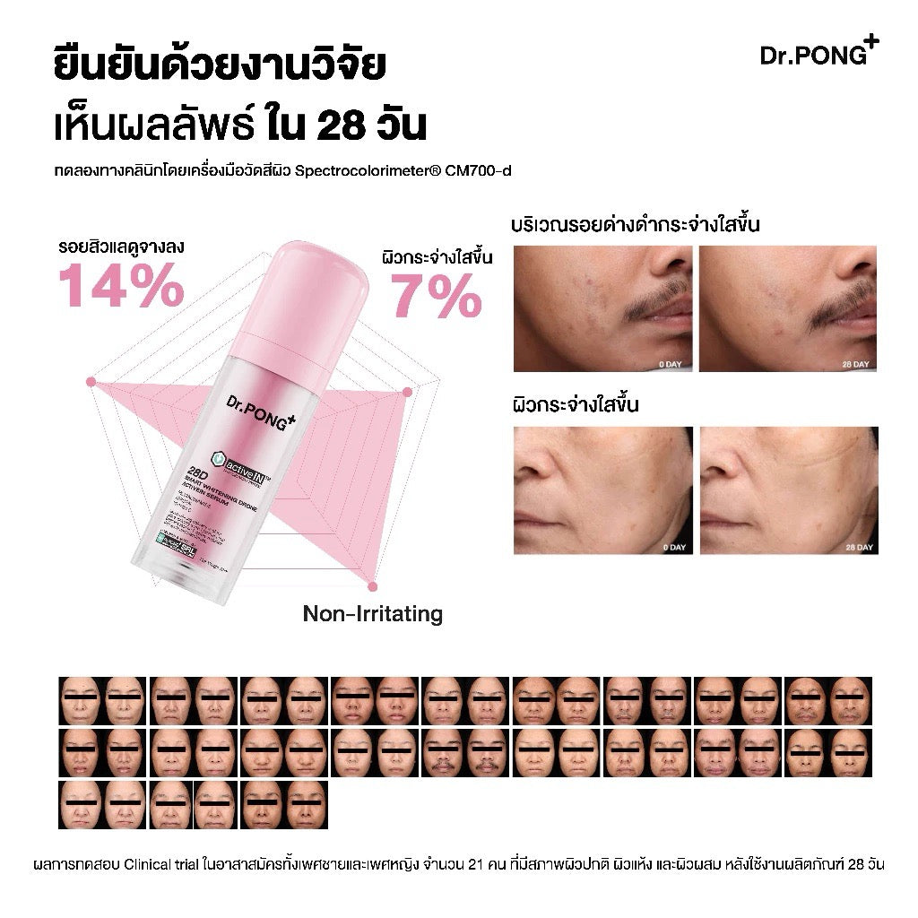 เซรั่มสูตรใหม่ DR.PONG เซรั่มบูสต์ผิวขาว  30ml.