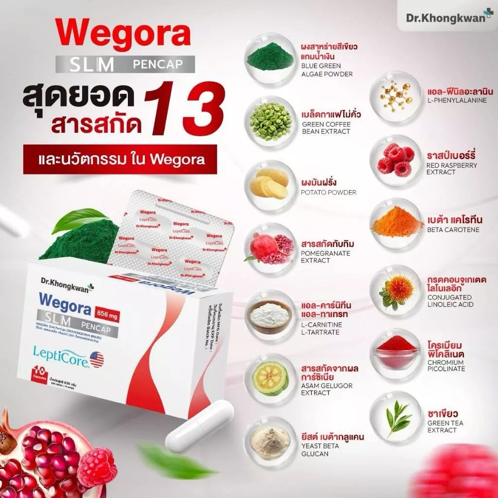 WEGORA SLM PenCap แคปซูล วีโกร่า หมอของขวัญ 10 เม็ด